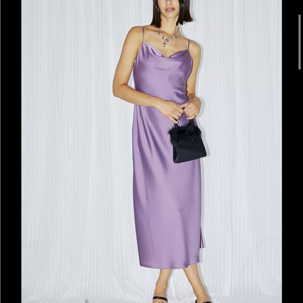 Urban outfitters purple slip midi dress size XL NWT